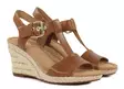Gabor genuine leather wedge sandals 6202454 peanut - Women's sandals - 138514 - 1