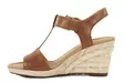 Gabor genuine leather wedge sandals 6202454 peanut - Women's sandals - 138514 - 3