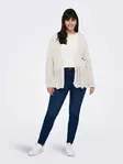 Only Carmakoma plus size lace cardigan cloud dancer - Women's knitwear - 138774 - 3