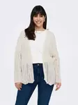 Only Carmakoma plus size lace cardigan cloud dancer - Women's knitwear - 138774 - 1