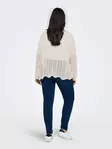 Only Carmakoma plus size lace cardigan cloud dancer - Women's knitwear - 138774 - 2