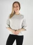 Only women's sweater Pullover 3/4 light grey melange - Women's knitwear - 139694 - 1