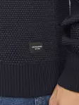 Jack&Jones men's sweater Globe Crew Neck mood indigo - Men's knitwear - 136934 - 5
