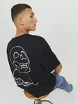 Jack&Jones men's t-shirt Tee black/skull - Men's T-shirts - 137574 - 1