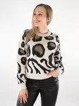 JDY women's sweater Animal cement/black/malt - Women's knitwear - 137454 - 1