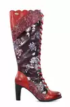 Laura Vita women's leather boots Alcbaneo 158 Rouge - Women's boots - 137344 - 1