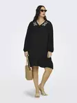 Only Carmakoma plus size tunic V-Neck Tunic Dress black/island fos - Dresses and tunics - 140144 - 1