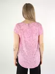 Only women's long t-shirt ONLVIC Top fuchsia pink/ranch flow - Women's T-shirts - 138124 - 3
