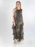 Pieces leopard print dress Long Layred black/leo - Dresses and tunics - 138524 - 1