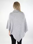 Pieces women's poncho Fortuna Highneck medium gray - Women's capes and ponchos - 137324 - 2