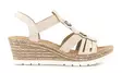 Rieker women's wedge sandals 619B2-60 beige - Rieker women`s sandals - 137944 - 1