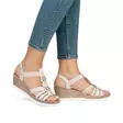 Rieker women's wedge sandals 619B2-60 beige - Rieker women`s sandals - 137944 - 6