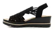 Rieker women's wedge sandals 67465-00 black - Rieker women`s sandals - 138154 - 2