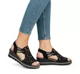 Rieker women's wedge sandals 67465-00 black - Rieker women`s sandals - 138154 - 4