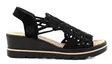 Rieker women's wedge sandals 67465-00 black - Rieker women`s sandals - 138154 - 1