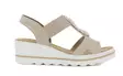 Rieker Wedge Sandals 67498-62 beige - Rieker women`s sandals - 140924 - 2