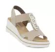 Rieker Wedge Sandals 67498-62 beige - Rieker women`s sandals - 140924 - 1