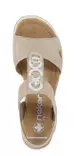 Rieker Wedge Sandals 67498-62 beige - Rieker women`s sandals - 140924 - 4