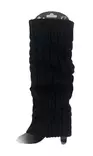 Veniz braided leg warmers 81000 black - Women's socks and tights - 137414 - 1