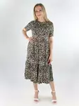 Vero Moda patterned dress O-Neck Calf birch/leo print - Dresses and tunics - 138594 - 1