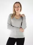 Vero Moda women's sweater Happyshine 2Way l.grey/silver - Women's long sleeved shirts - 137274 - 1