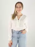 Vero Moda women's shirt EMB Top snow white - Women's long sleeved shirts - 140164 - 1