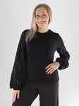 Vila Sweatshirt L/S DETAIL SWEAT black - Women's hoodies and colleges - 141534 - 1