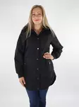 Vila Lightweight quilted coat hooded black - Women's light winter jackets - 136594 - 2