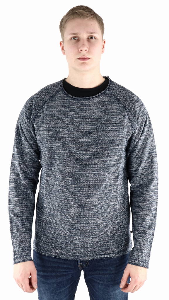 Jack & Jones Men's Shirt Eterry o-neck, white, dark blue - Men's long sleeved shirts - 126604 - 1