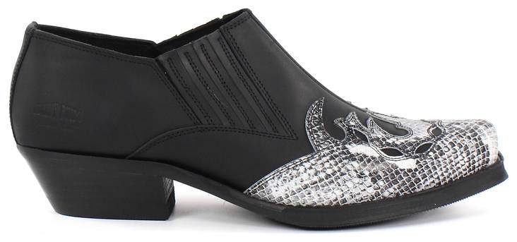 Johnny Bulls Boots 711, Black/snake - Cowboy boots - 130204 - 1