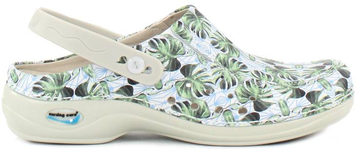 Nursing Care Machine Washable Work Shoes leather, Foliage - Women's work shoes - 125174 - 1