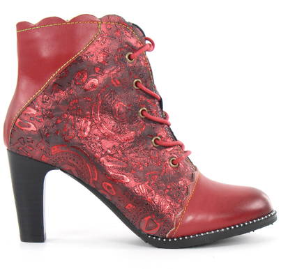 Onrecht Kan niet lezen of schrijven Gezamenlijk Laura Vita Ankle Boots Alcbaneo, Red - Stilettoshop.eu webstore