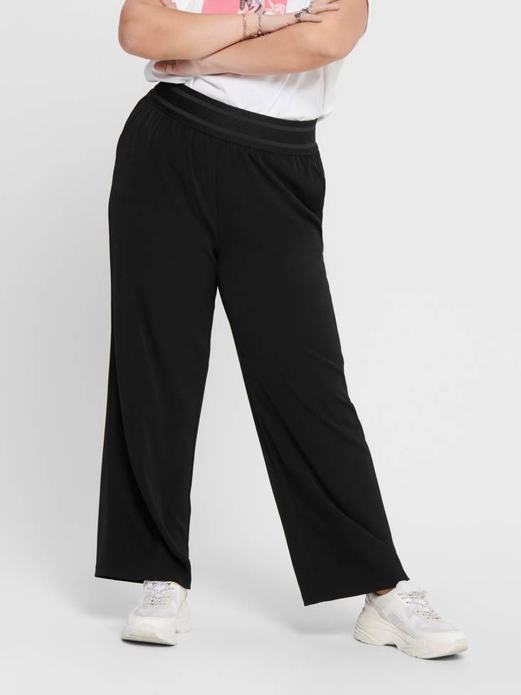 Only Carmakoma Pants Lex wide, Black - Women's trousers - 125954 - 1