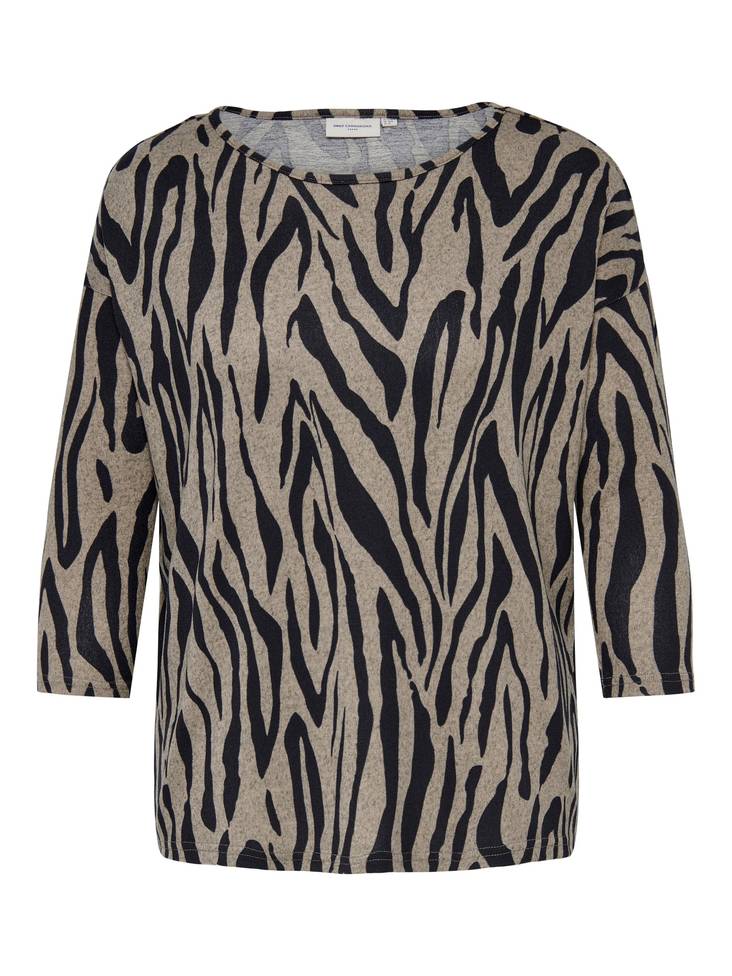 Only Carmakoma Sweater Alba humus/black - Women's knitwear - 131814 - 1