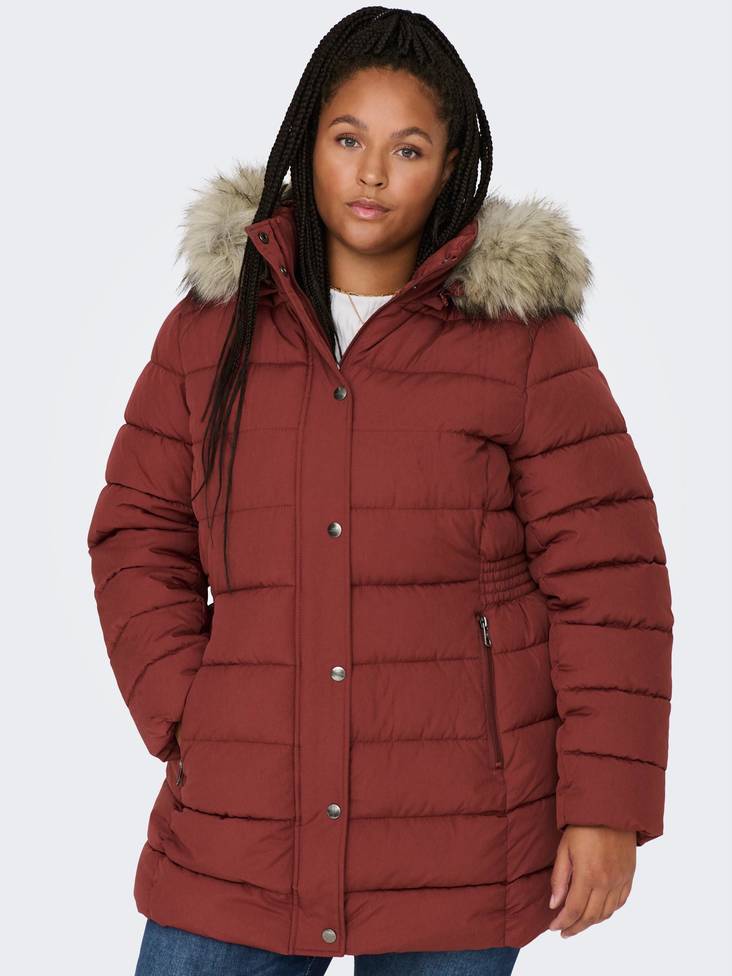 Only Carmakoma Jacket spiced apple - Women's winter jackets - 132134 - 1
