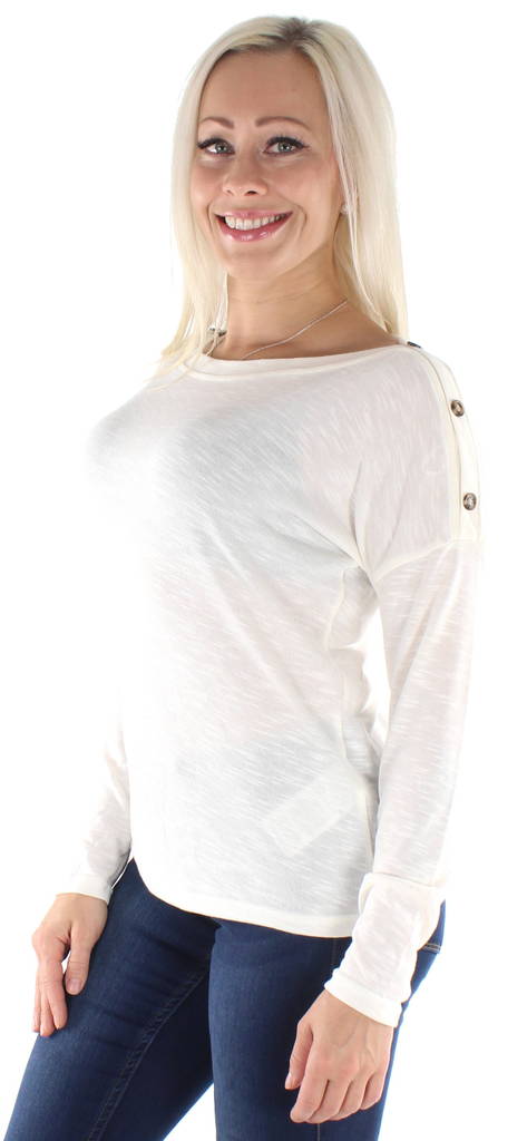 Pieces Shirt Nollie off white - Women's long sleeved shirts - 126784 - 1