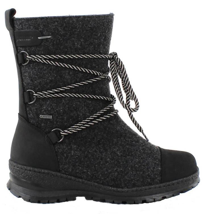 Pomar Felt Ankle Boots Koli granit felt - Women's ankle boots - 132064 - 1