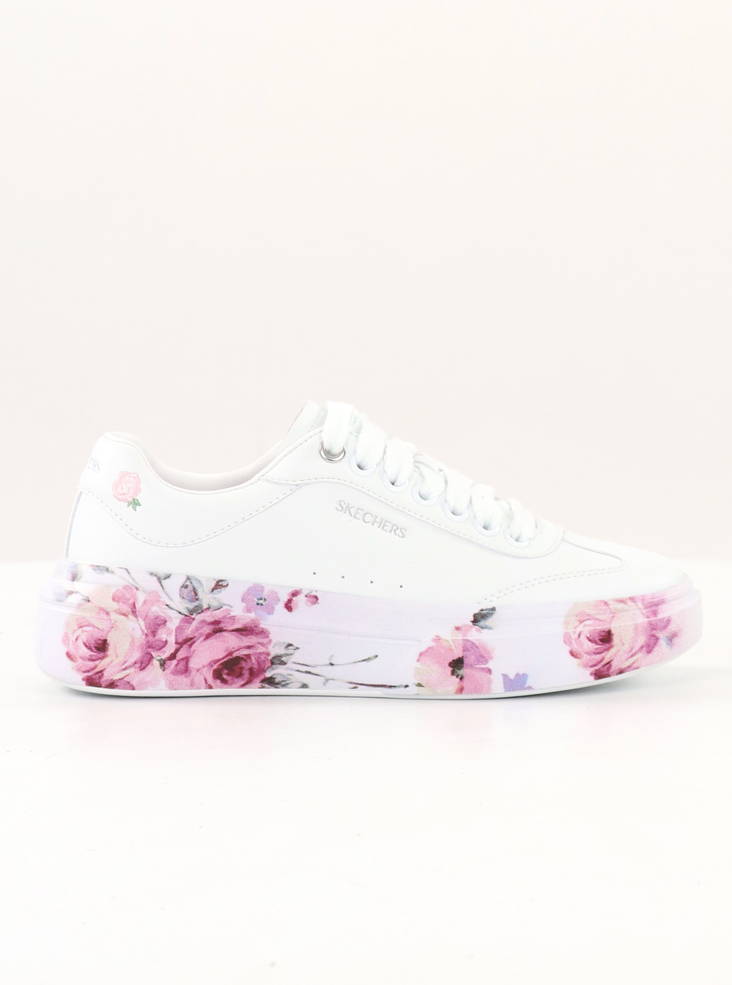 Pink skechers with flowers hotsell