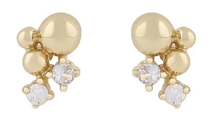 Snö of Sweden Earrings Lise gold/clear - Earrings - 135294 - 1