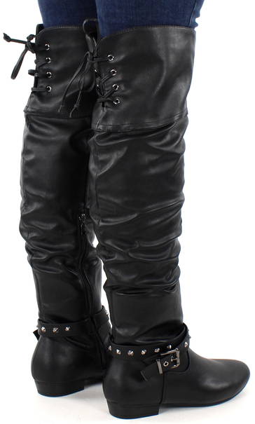 black thigh high boot covers