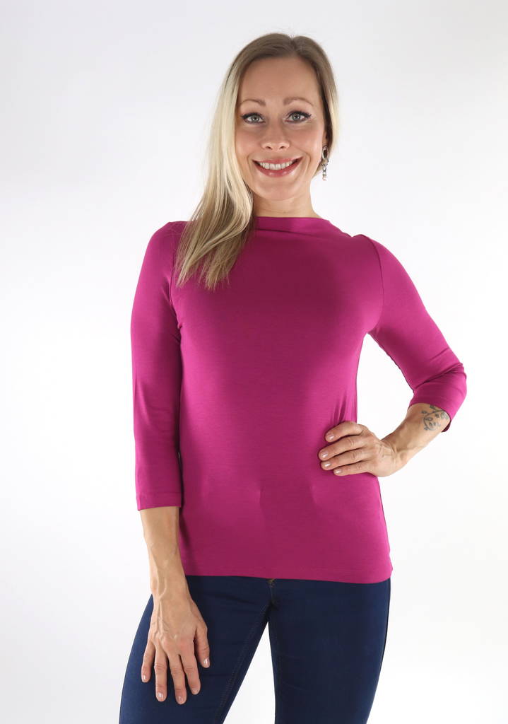 Vero Moda Shirt Panda modal boysenberry - Women's long sleeved shirts - 134244 - 1