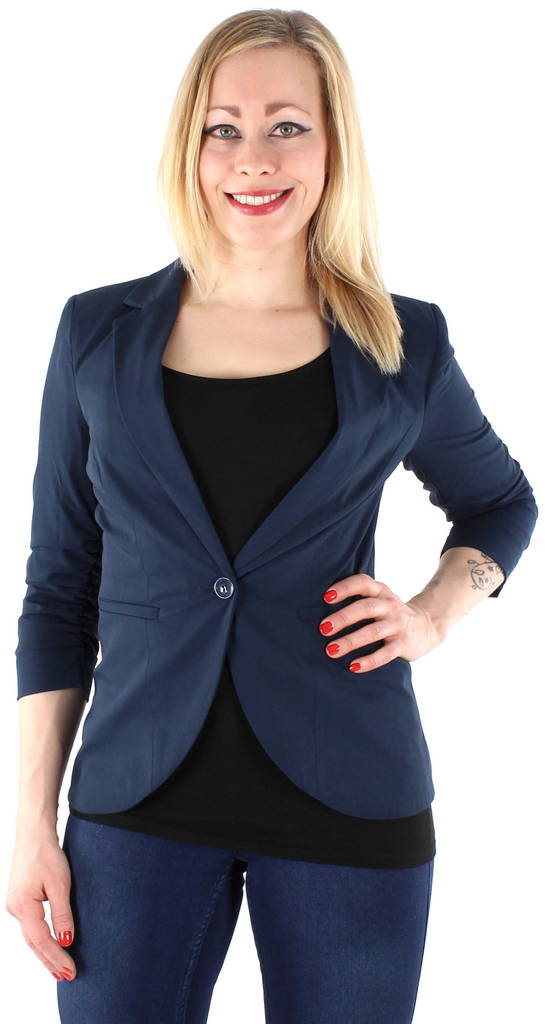 Vero Moda Blazer Wrinkly 3/4 navy - Women's jackets and blazers - 118564 - 1