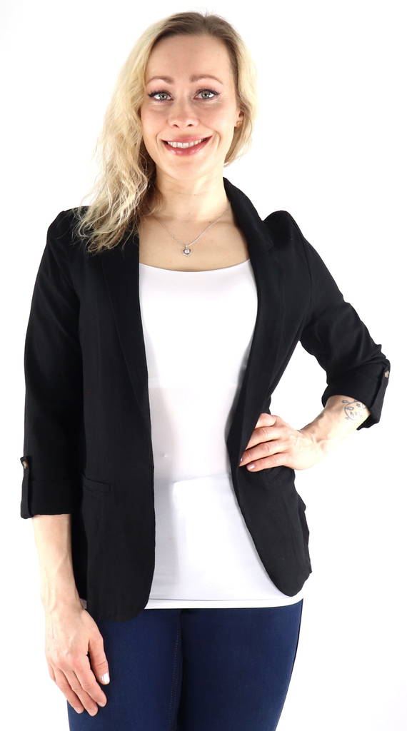 Vero Moda Blazer Loose 3/4 black - Women's jackets and blazers - 133414 - 1