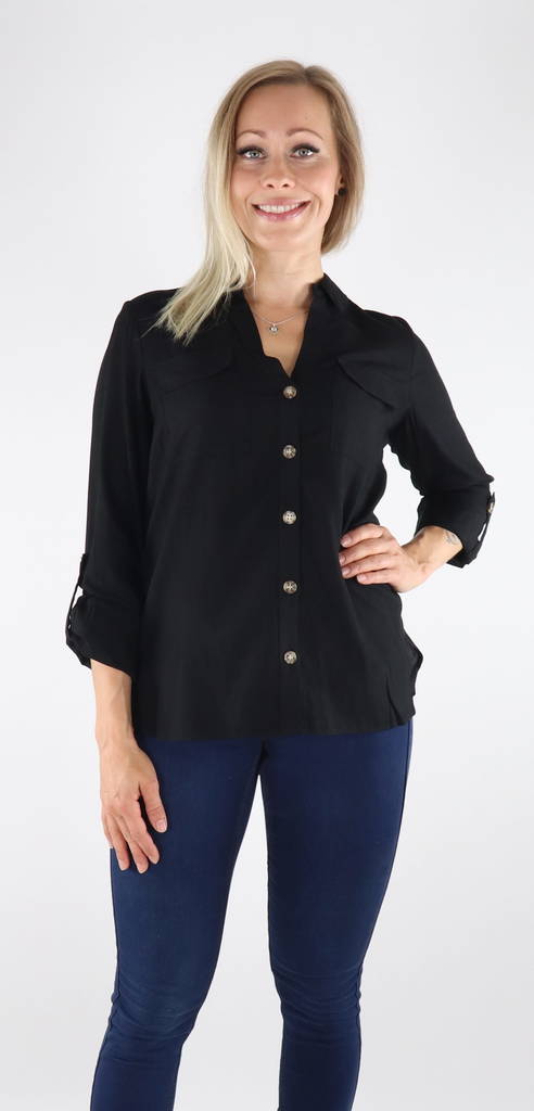 Vero Moda Shirt Bumpy, black - Women's shirts and blouses - 131524 - 1