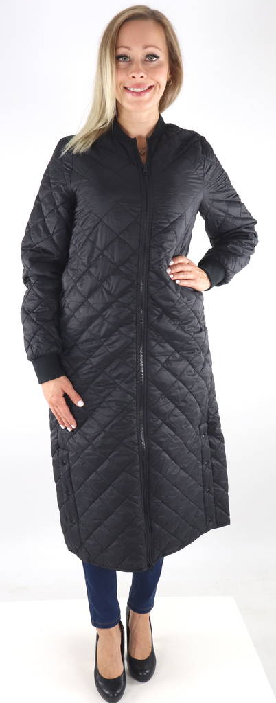 Vero Moda Jacket Hayle long, black - Women's light winter jackets - 131534 - 1