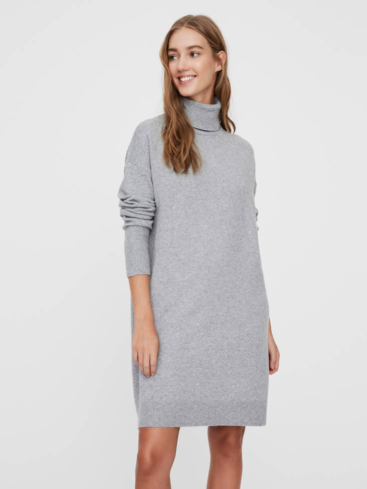 Vero Moda Knitted Dress Brilliant light grey - Women's knitwear - 129144 - 1