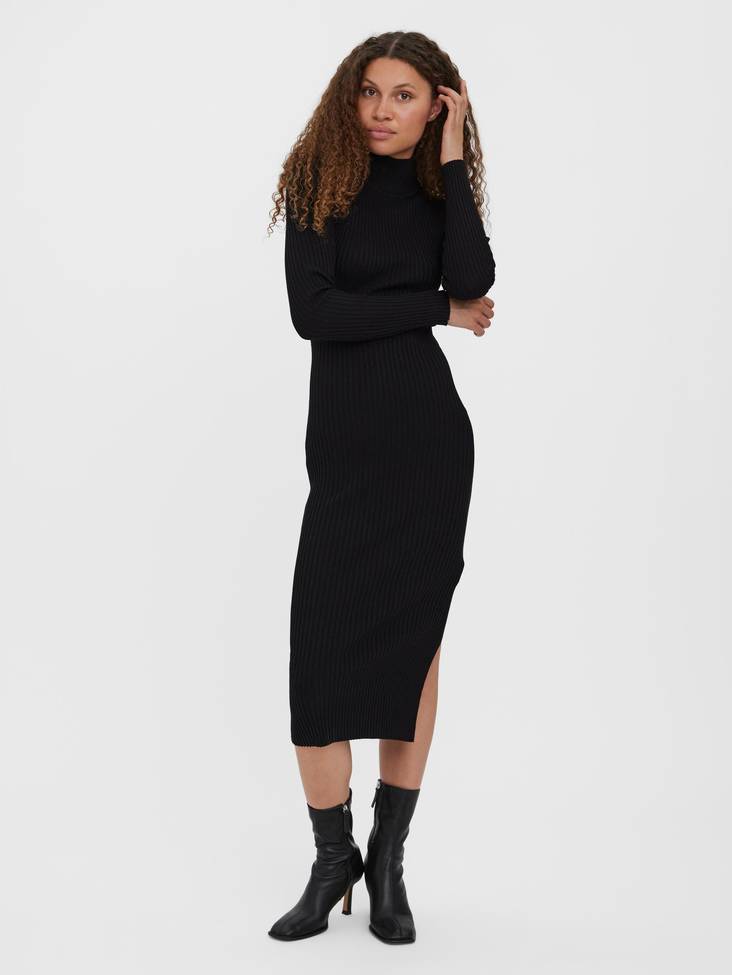 Vero Moda Knitted Dress Willow black - Women's knitwear - 132604 - 1
