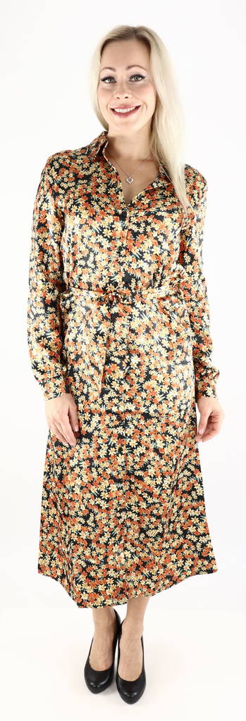 Vila Shirt Dress, black/w.flower - Dresses and tunics - 129244 - 1