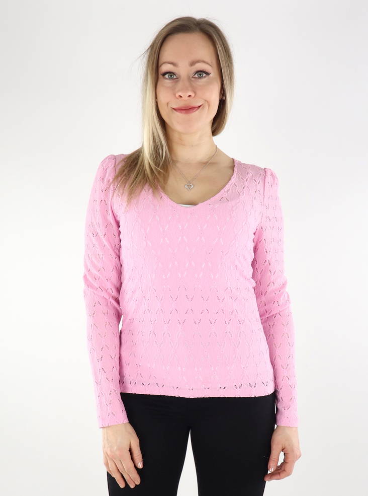 Vila Shirt V-neck pastel Lavender - Women's long sleeved shirts - 135064 - 1