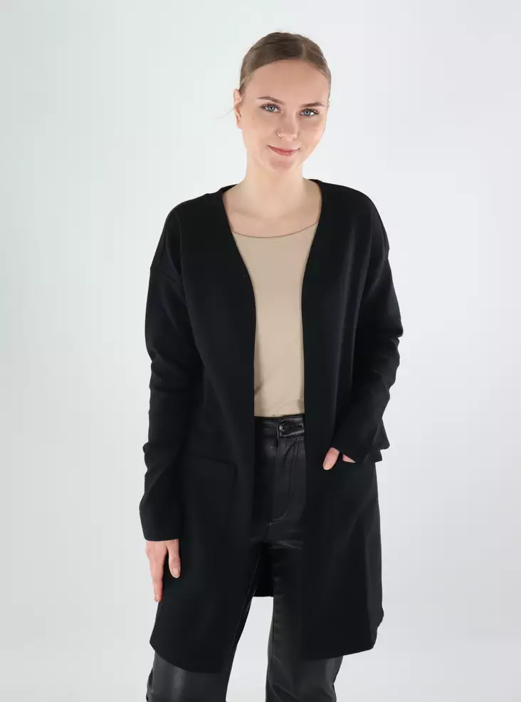 Vila women's cardigan/jacket VIGARDEN Long black beauty - Women's knitwear - 140124 - 1